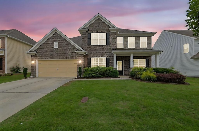 7190 Tributary Ct, Cumming, GA 30040 - view of front of property featuring brick siding, driveway, and a front yard