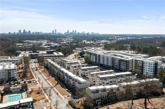 aerial view with a view of city