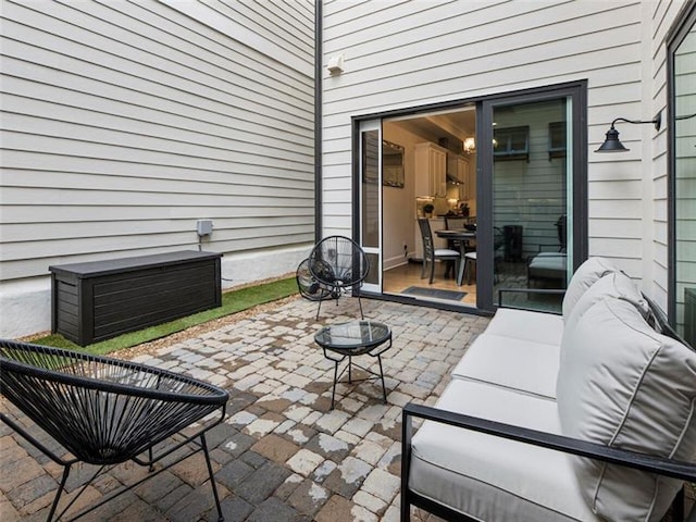 view of patio / terrace featuring an outdoor living space