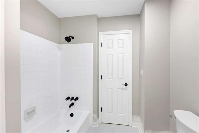3017 Lana Ln, Marietta, GA 30066 - bathroom with tub / shower combination, toilet, and tile patterned floors
