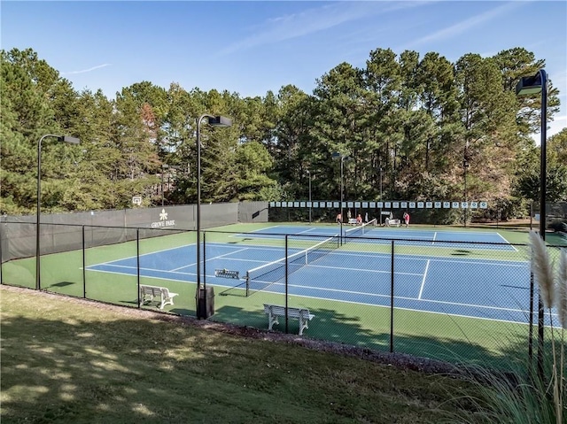 view of tennis court