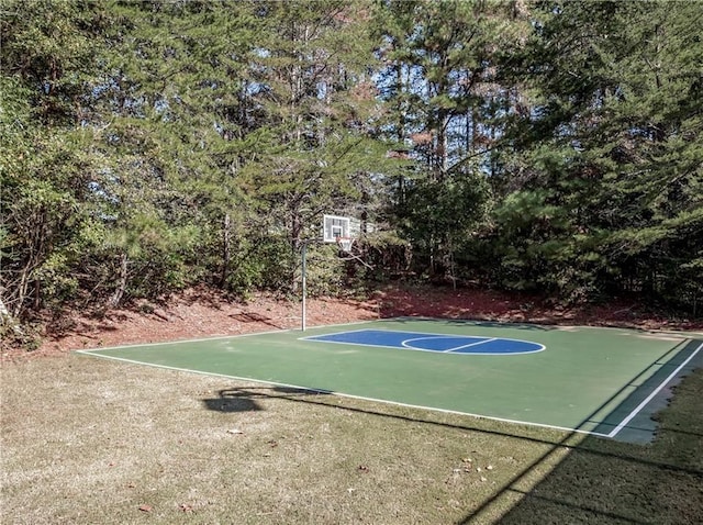 view of basketball court