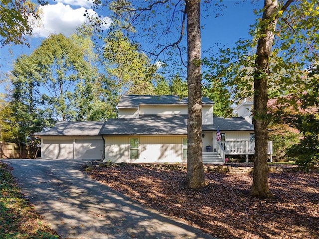 view of front of house featuring driveway and an attached garage