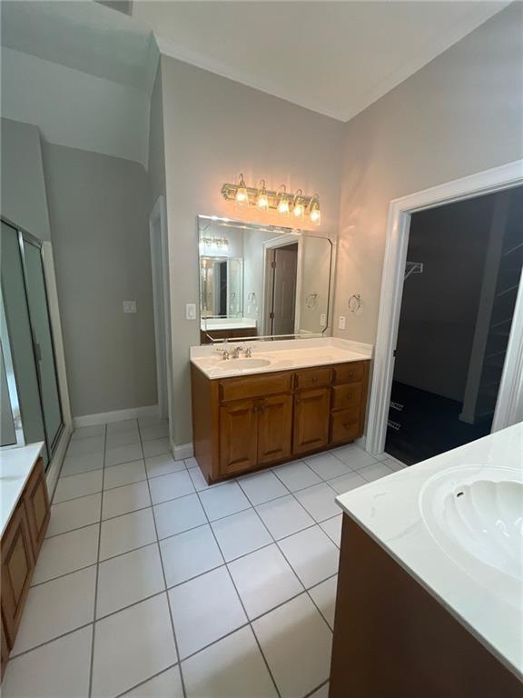 100 Hamilton Glen Ct, Fayetteville, GA 30215 - bathroom with vanity and tile patterned flooring