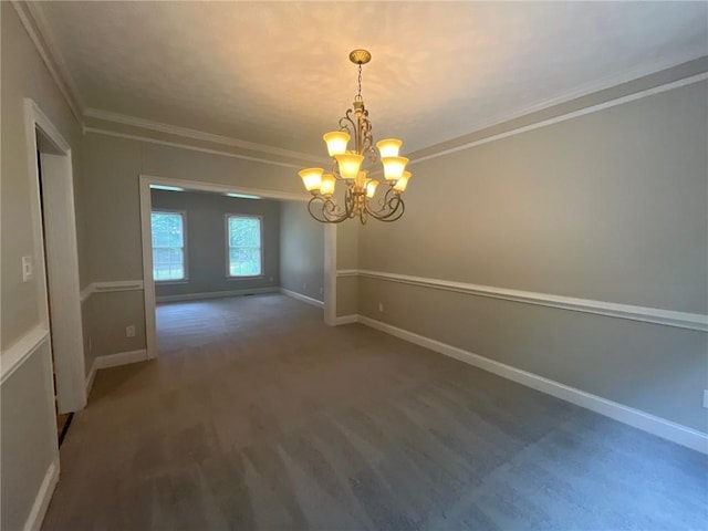 100 Hamilton Glen Ct, Fayetteville, GA 30215 - unfurnished room with a chandelier and ornamental molding