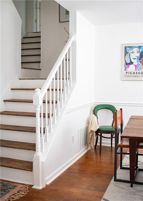 1320 Country Acres Ln, Lawrenceville, GA 30045 - stairway featuring wood finished floors and baseboards