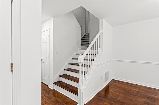 1320 Country Acres Ln, Lawrenceville, GA 30045 - stairway featuring hardwood / wood-style flooring and baseboards