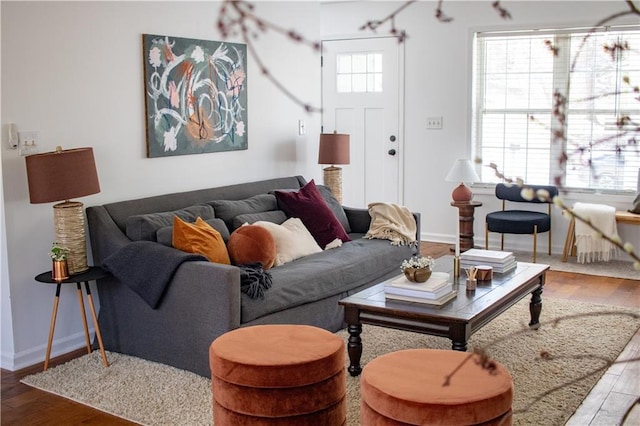 1320 Country Acres Ln, Lawrenceville, GA 30045 - living area featuring wood finished floors