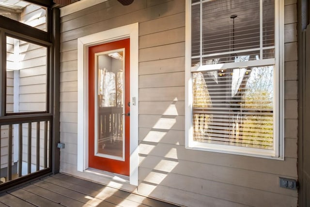 view of exterior entry