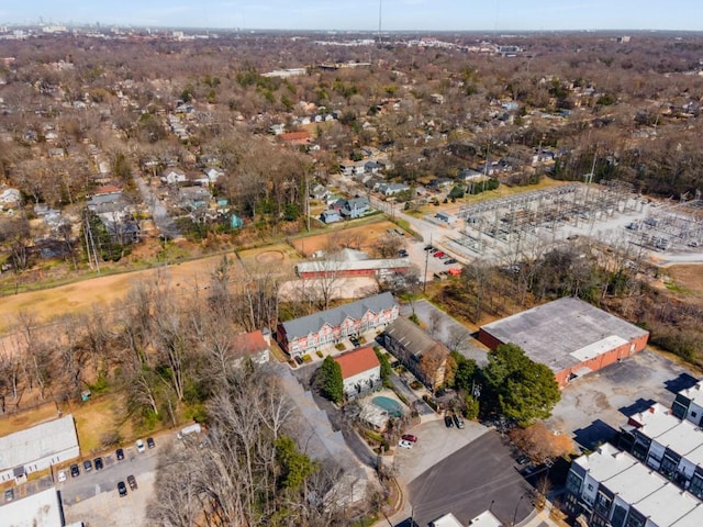 drone / aerial view with a residential view