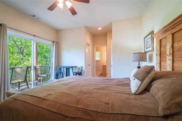 bedroom with ceiling fan