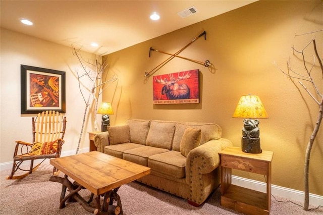 view of carpeted living room