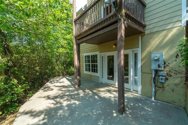 view of patio / terrace with a balcony