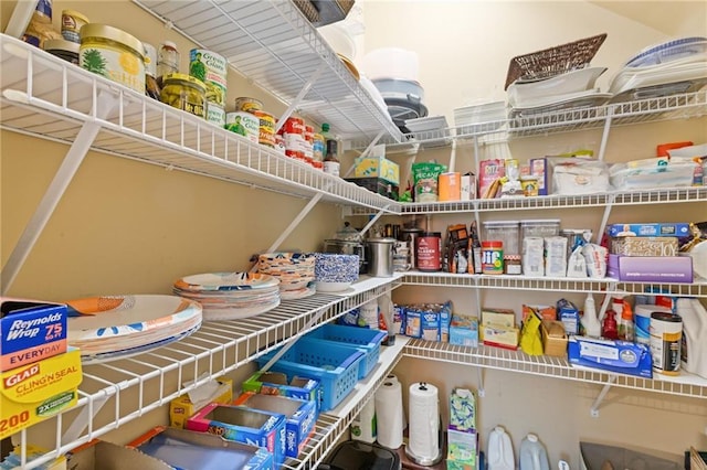 view of storage area