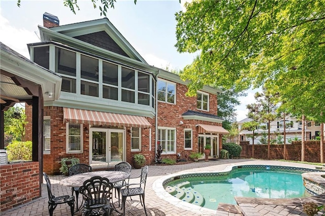 1006 Arbor Trce NE, Atlanta, GA 30319 - view of pool featuring a patio area and french doors