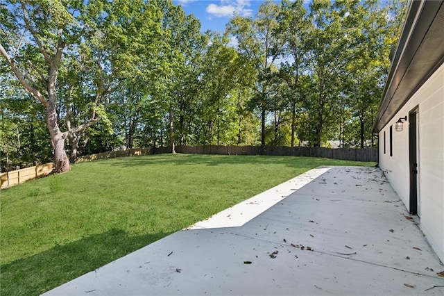 view of yard featuring a patio