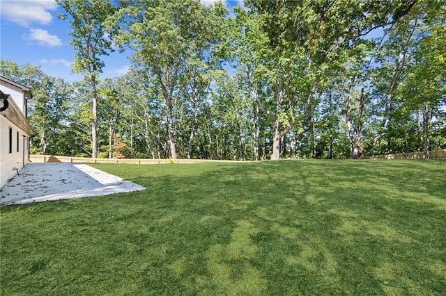 view of yard featuring a patio