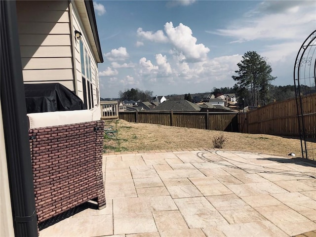 view of patio / terrace featuring a fenced backyard