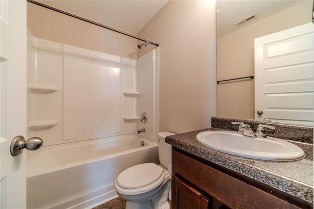 full bathroom with vanity and  shower combination