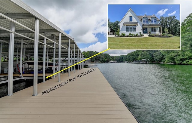 8305 Beryl Overlook, Gainesville, GA 30506 - dock with a water view and a yard