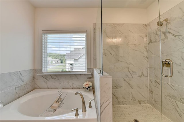 8305 Beryl Overlook, Gainesville, GA 30506 - full bath featuring a tile shower and a garden tub