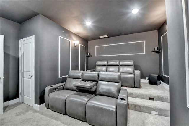 8305 Beryl Overlook, Gainesville, GA 30506 - cinema room with carpet flooring, baseboards, and recessed lighting