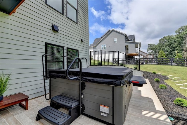 8305 Beryl Overlook, Gainesville, GA 30506 - view of patio / terrace with a hot tub