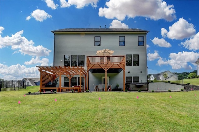 8305 Beryl Overlook, Gainesville, GA 30506 - back of house featuring a pergola and a wooden deck