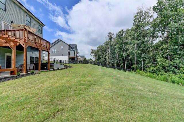 8305 Beryl Overlook, Gainesville, GA 30506 - view of yard featuring a wooden deck