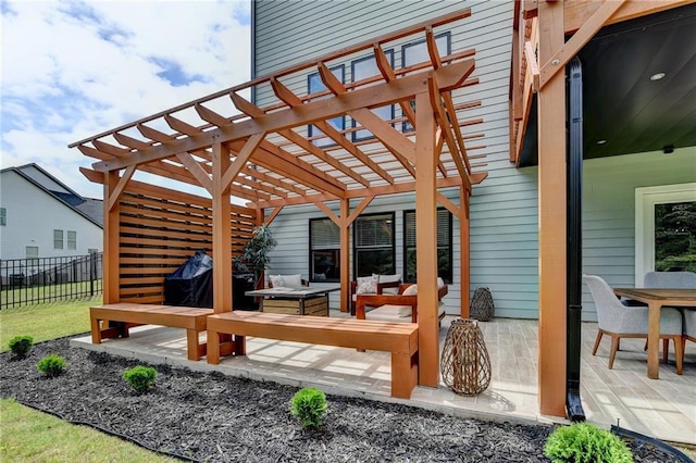 8305 Beryl Overlook, Gainesville, GA 30506 - view of patio / terrace featuring a pergola and an outdoor hangout area