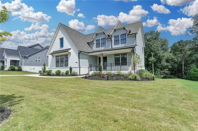 8305 Beryl Overlook, Gainesville, GA 30506 - view of front facade with a front lawn, a porch, and roof with shingles