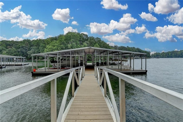8305 Beryl Overlook, Gainesville, GA 30506 - dock with a water view, a view of trees, and boat lift