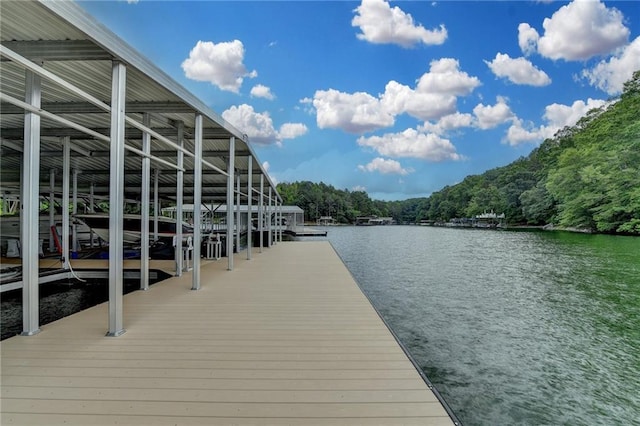 8305 Beryl Overlook, Gainesville, GA 30506 - dock area with a water view and a forest view