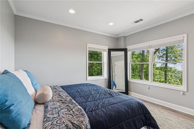 1832 Monument Rd, Jasper, GA 30143 - bedroom featuring wood finished floors, crown molding, and recessed lighting