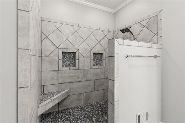 1832 Monument Rd, Jasper, GA 30143 - full bath featuring walk in shower and crown molding