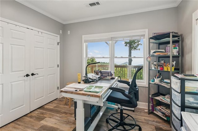 1832 Monument Rd, Jasper, GA 30143 - office with wood finished floors and crown molding