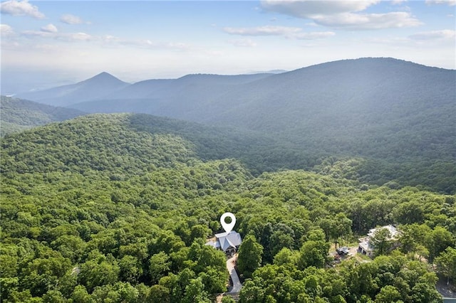 1832 Monument Rd, Jasper, GA 30143 - bird's eye view of a heavily wooded area and a mountainous background