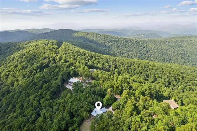 1832 Monument Rd, Jasper, GA 30143 - bird's eye view of a heavily wooded area and a mountain backdrop