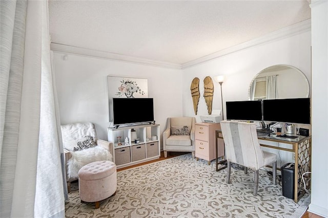 10 Callaway Ct, Hiram, GA 30141 - office area featuring ornamental molding and wood finished floors