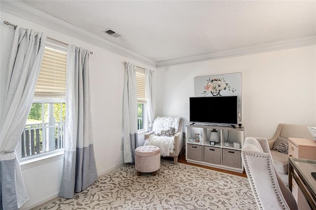 10 Callaway Ct, Hiram, GA 30141 - sitting room with crown molding and visible vents