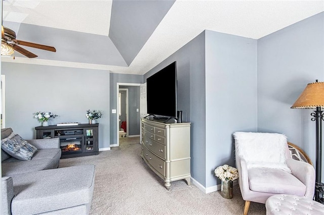 10 Callaway Ct, Hiram, GA 30141 - sitting room featuring baseboards, ceiling fan, and light carpet