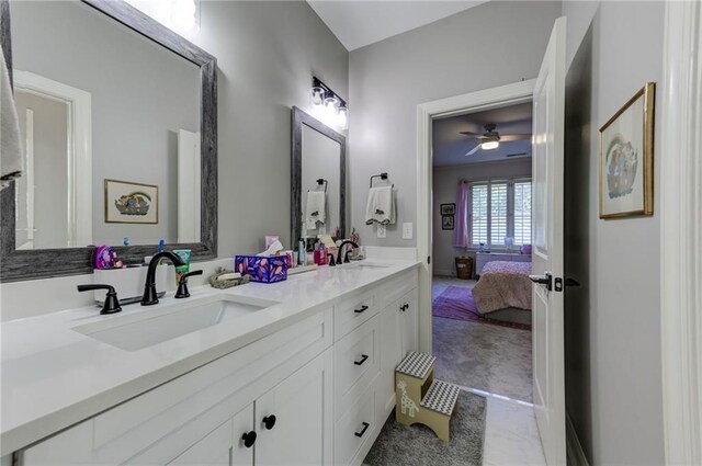 1892 Raven Hill Dr NE, Atlanta, GA 30319 - ensuite bathroom with a ceiling fan and double vanity