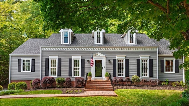6800 Wright Rd, Atlanta, GA 30328 - cape cod-style house with a front lawn and roof with shingles
