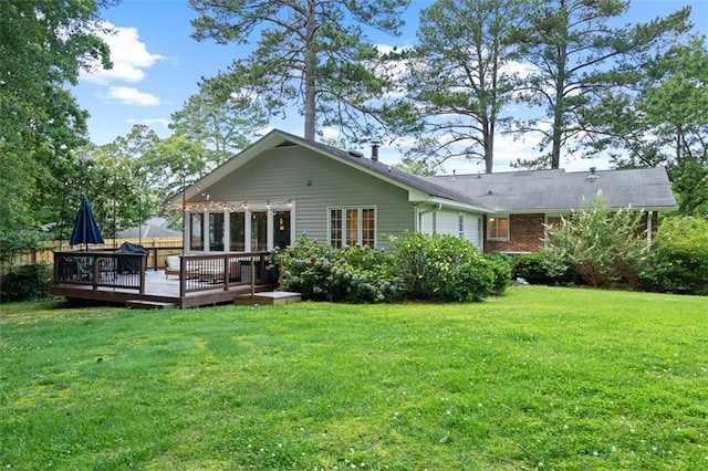 1959 Audubon Dr NE, Atlanta, GA 30329 - rear view of property featuring a deck and a lawn