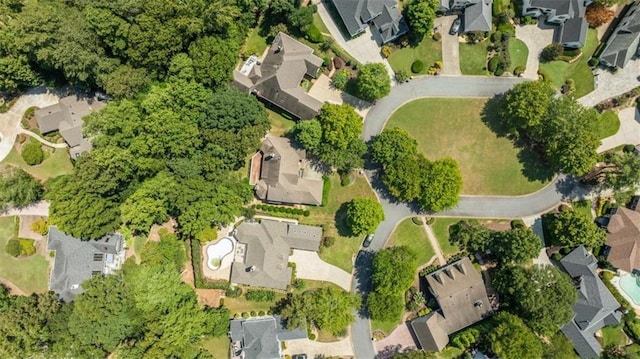 aerial view with a residential view