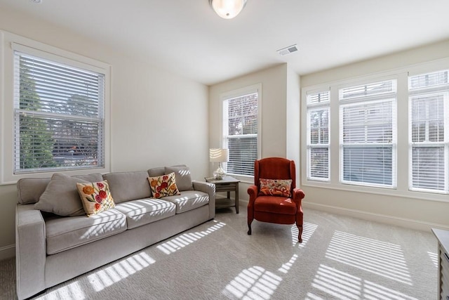 view of carpeted living room