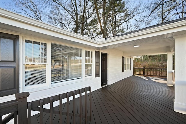 view of wooden terrace