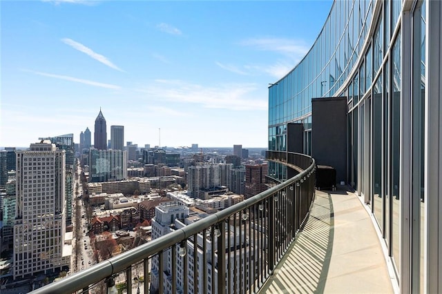 balcony with a city view