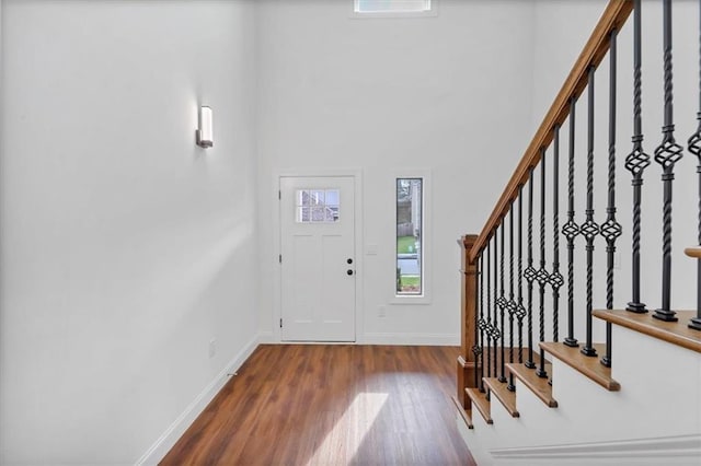 entryway featuring hardwood / wood-style flooring