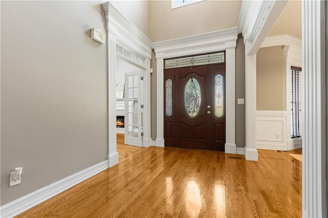 1360 Mount Mickinley Dr, Grayson, GA 30017 - foyer featuring ornamental molding and wood finished floors